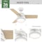 Hunter Hunter Aker 36 in. White LED Indoor Ceiling Fan 59301 - alternate 2